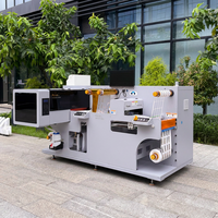 Imprimante d'étiquettes UV, machine d'impression d'autocollants couleur personnalisée, découpe numérique d'étiquettes en rouleau, laminage, refendage automatique