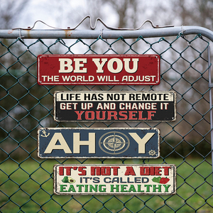 Plaque métallique vintage inspirante « Be You Ahoy » – Décoration murale pour bar ou « Man Cave » : « <span class=keywords><strong>C</strong></span>'<span class=keywords><strong>est</strong></span> <span class=keywords><strong>pas</strong></span> une cure minceur, <span class=keywords><strong>c</strong></span>'<span class=keywords><strong>est</strong></span> une vie saine » - Product Image 2
