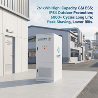 Sistema de Almacenamiento de Energía de Alto Voltaje Comercial e Industrial, Batería Lifepo4 de 107kwh, 129kwh, 233kwh, 241kwh, 261kwh