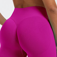 Leggings de yoga sans couture pour femme, taille croisée, extensibles dans quatre directions, effet ventre plat, respirants, séchage rapide, effet galbe fessier