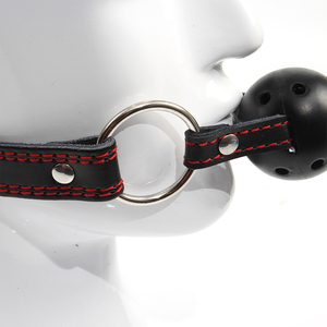 Morbida pelle SM Fetish Bondage per coppie bocca Gag Ball giochi del sesso imbracatura orale erotica - Product Image 4