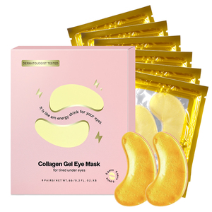 แผ่นเจลใต้ตาแบบวีแกนใหม่ 0728 2025 ผสมคอลลาเจนไฮโดรไลซ์และทองคำ สำหรับรักษาอาการบวมใต้ตาและรอยคล้ำ - Product Image 1