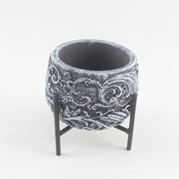 Pots de fleurs en ciment de haute qualité les plus vendus jardinières en béton avec moule de support fabriqués à Dehua en Chine
