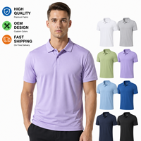 Polo léger pour homme, anti-transpiration, séchage rapide, respirant, vêtements de sport pour le golf et le tennis, design personnalisé OEM, logo, polo pour homme