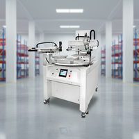 Machine d'impression sérigraphique rotative à quatre stations, électrique, monochrome, à surface plate, automatique, avec servomoteur PLC, pour grandes surfaces d'impression.