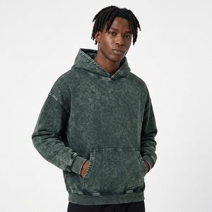 Hoodie homme sur mesure en coton molletonné 450 g/m², coupe ample, teint en pièce, pour marques de streetwear américaines, fournisseur en gros - Product Image 1