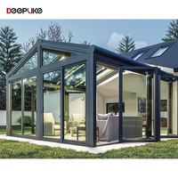 Invernadero Moderno con Marco de Aluminio y Cristal, Directo de Fábrica, con Ventanas y Puerta para Villa