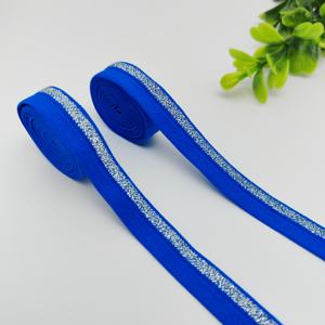 Bande élastique en nylon pour bretelles de soutien-gorge, ruban élastique tissé personnalisé couleur argent, ceinture épaissie avec logo pour design de mode - Product Image 1