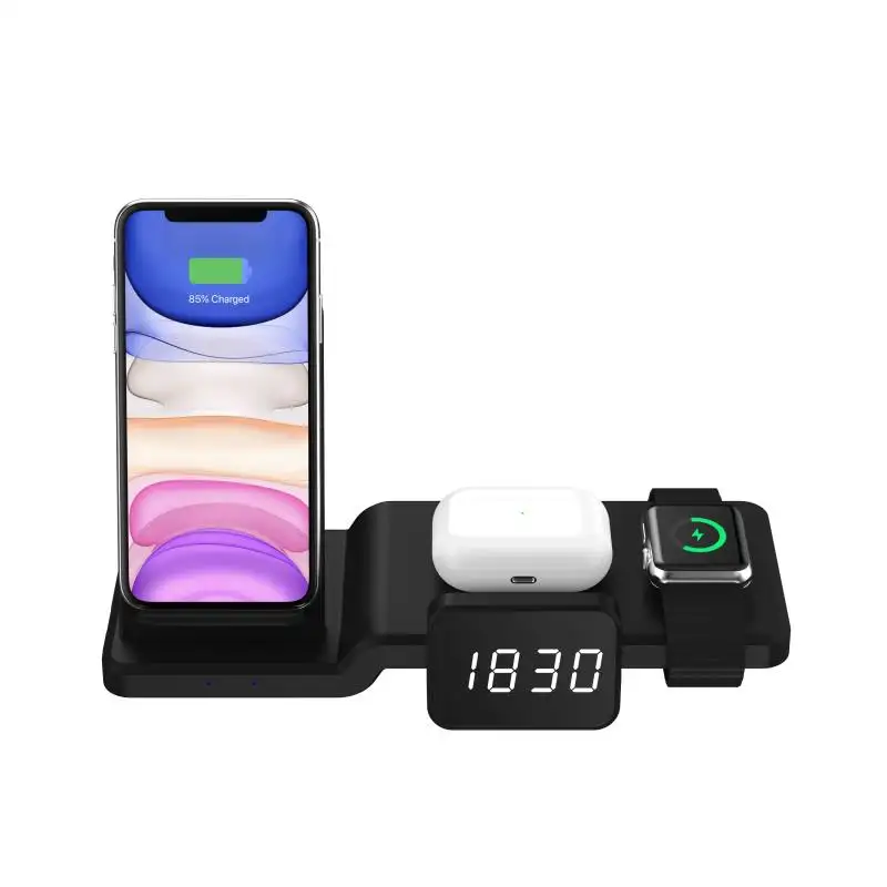 2022 hot products top 20 amazon 5 in 1 Wireless Charging Stand for Watch headset Wireless Charging Station for Multiple Device