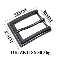 Boucle de ceinture en métal de 30 mm, alliage de zinc, à une seule languette, motif géométrique quadrillé, logo personnalisé, pour ceintures en cuir véritable pour hommes