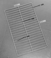 Grille de refroidissement en acier inoxydable pour boulangerie, grille de four rectangulaire en métal pour barbecue, facile à nettoyer, 325x530mm D 6mm, en stock