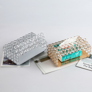 Boîte à mouchoirs en cristal européen, boîte à papier pour salon et salle à manger, boîte <span class=keywords><strong>de</strong></span> rangement pour mouchoirs, décoration <span class=keywords><strong>de</strong></span> maison tendance sur internet - Product Image 3