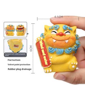 Artesanía de resina ecológica, estatua de León, adorno pequeño para decoración del hogar, escritorio, té, mascota, León, despertar, figuritas de recuerdo de viaje - Product Image 2