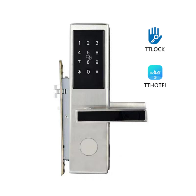 Smart Electric Digital Lock for Wood Doors Supports Ttlock Tthotel Online Hotel System Cloud Data Storage INV Brand