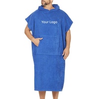 Poncho de plage à capuche, serviette de bain, robe de change, séchage rapide, pour la natation et le surf