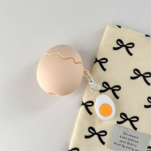 เคสหูฟังซิลิโคนลายไข่แดงน่ารัก สำหรับ Apple Airpods 4 Pro 2 3  พร้อมสายคล้อง - Product Image 5