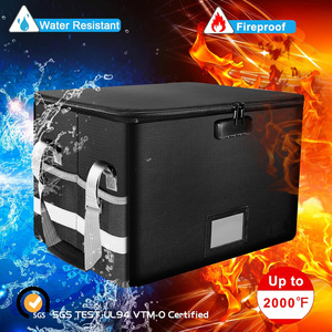 Portable Collapsible Storage Organizer Multi-Layer Fireproof Document Case <b>Lock</b> Home Legal Letter Folders <b>Box</b> Pattern - Product Image 3
