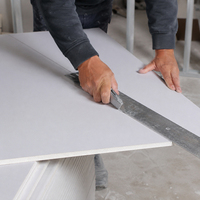 Plaque de plâtre à bords carrés et bords effilés, recouverte de papier, pour murs et plafonds, rénovation intérieure DIY, plaque de plâtre en gypse