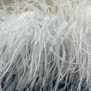 2023 Spring Pretty <strong>Fur</strong> <strong>Dress</strong> Fluffy <strong>White</strong> Ostrich Feather Denim <strong>Dress</strong> Women - Product Image 5