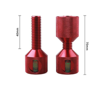 Ensemble de 2 goupilles d'alignement en aluminium de 1-1/8 pouce, arrangement ferme avec 2 trous, couleur noir/rouge