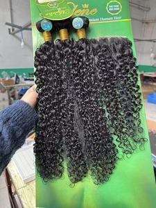 <span class=keywords><strong>Tissage</strong></span> de <span class=keywords><strong>Cheveux</strong></span> Humains 14-20 Pouces 180g <span class=keywords><strong>Cheveux</strong></span> Indiens Bruts Bouclés Profonds Kinky, Lots de <span class=keywords><strong>Cheveux</strong></span> Humains, Perruques, Extensions de <span class=keywords><strong>Cheveux</strong></span> Humains avec Dentelle Frontale - Product Image 3