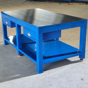 Table de travail pour mécanicien, table de réparation en acier avec tiroirs, dimensions personnalisables, construction métallique - Product Image 2