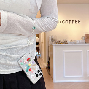 Pin creativo mantequilla mosca gota pegamento funda de teléfono para iPhone 16Pro Max 15 14Pro amor estrella cereza funda protectora transparente 13 - Product Image 5