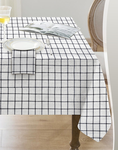 Skymoving New Custom Black and <strong>White</strong> <strong>Striped</strong> <strong>Table</strong> <strong>Cloth</strong> Polyester Cotton Tablecloth Yarn-dyed Tablecloth for Home - Product Image 5