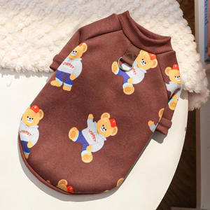 סתיו וחורף חמוד דוב קריקטורה הדפסה בסגנון דפוס בגדים קטיפה רזה סועה - Product Image 5