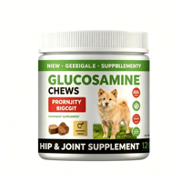 Friandises à mâcher pour chiens saveur poulet, Glucosamine Chondroïtine, OEM ODM, complément pour la mobilité articulaire, soulage les douleurs pour chiens actifs et âgés