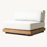 Mobilier d'extérieur de luxe nordique ensembles de jardin hôtel vila patio ensemble de canapés de jardin modulaires