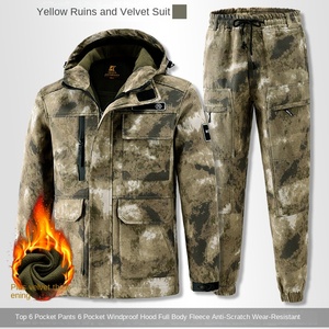 Combinaisons de travail en polyester doublées de polaire pour l'hiver, pour hommes, réparation automobile, résistantes au froid, coupe-vent, épaisses, multi-poches, chantier - Product Image 6