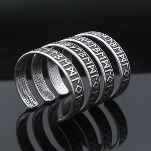 Yunnique Men's Stainless Steel Viking Runes Valknut <b>Bracelet</b> <b>Solid</b> Durable Retro High Quality Vintage Heavy Metal Jewelry Gift - Product Image 1