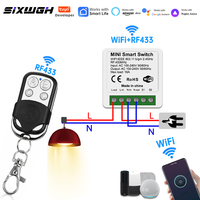 SIXWGH Tuya Smart Life Módulo de Interruptor Inteligente Wifi con Control Remoto RF, Compatible con Alexa y Alice, Control por Voz, Bajo Precio para Mayoristas