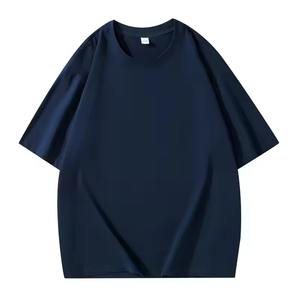เสื้อยืดผู้ชาย 280GSM เสื้อยืดคอตตอนหนานุ่มสั่งทำพิเศษ ทรงใหญ่พิเศษ สีดำ ไหล่ตก - Product Image 3
