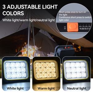 Lámpara Solar LED Plegable Multifuncional de 12000mAh, Resistente al Agua IP66, Portátil, Ahorro de Energía, Recargable con Panel Solar para Exteriores y Camping - Product Image 3