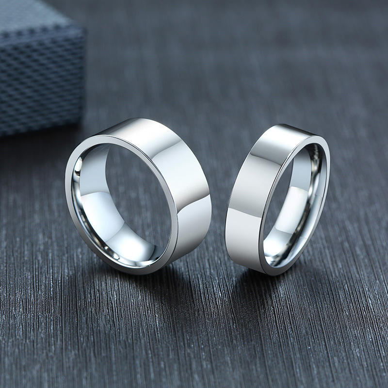 Titanium Steel Japan and Korea 18K Gold Simple Ring