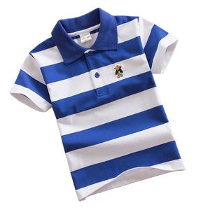 Vente en gros de vêtements pour garçons de 2 à 14 ans, vente chaude, vêtements de boutique OEM, t-shirts polo rayés 100% coton pour enfants - Product Image 1