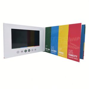 Folleto de Video Digital de 7 Pulgadas, Pantalla LCD de Gran Capacidad, Material de Papel, Estilo Musical Personalizado, Libros de Video Promocionales, Tarjeta de Regalo - Product Image 1