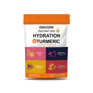 אבקת משקה אלקטרוליטים עם כורכום, ויטמינים C ו-D, מגנזיום ותמצית זעפרן, תוסף תזונה למבוגרים, OEM/ODM - Product Image 1