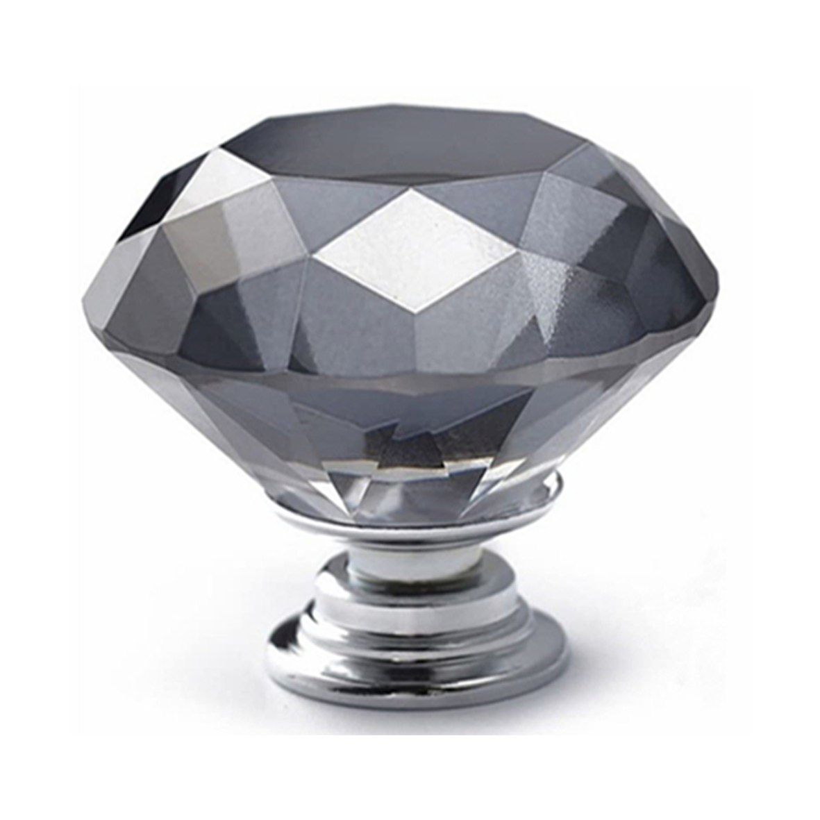 Black Glass crystal door Knobs Diamond Shape drawer home furniture cabinet door Knob Pull Handles