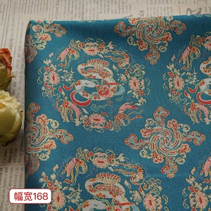 2025 Nueva Canción <span class=keywords><strong>de</strong></span> imitación brocado serpiente brocado patrón oro alambre Jacquard tela Qipao vestido chaleco joyero Color tela tejida - Product Image 2