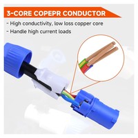 Cable de Alimentación Metálico PKnight Control-1 con Garantía de 1 Año para Distribución de Energía en Escenarios