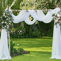 200cm lait fil gaze mousseline de soie chaise ceintures dos anniversaire en plein air mariée mariage chemin de Table nappe Banquet fête décoration
