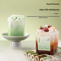 Neue Kuchenförmige Moderne Umweltfreundliche Sojawachs-Glaskerze Aromatherapie Rauchfreie Duftkerze Geburtstag Hochzeit Feiertagsgeschenke-Groß