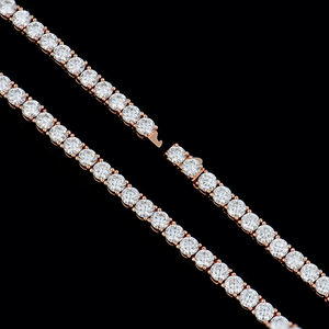 สร้อยคอฮิปฮอปเงินแท้ 925 ชุบทองคำขาว 4 มม. ประดับเพชรโมอิสซาไนต์ VVS ระดับพรีเมียม พร้อมใบรับรอง GRA เหมาะสำหรับทั้งชายและหญิง - Product Image 3