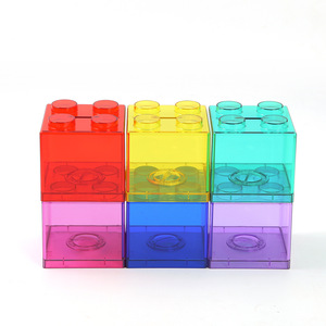 Bloques de Construcción para Niños, Alcancía con Forma de Bloques, PS Transparente, Colorido, Educación Temprana, Matemáticas, Juguete de Lógica Cognitiva, Alcancía para Ahorrar Dinero - Product Image 4