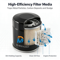 Filtre à huile haute performance 35-8M0162829, élément filtrant de remplacement anti-corrosion pour moteur hors-bord de yacht marin