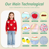 Kinder-Weihnachtsbären-Strickpullover Roter Rundhals-Pullover Warm und Weich für Kleinkinder Winter-Party Ropa de Niño 3D Plüsch-Bären-Dekor