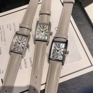 Montre de luxe haut de gamme, mouvement à quartz précis, lunette sertie de diamants, bracelet en cuir de crocodile, finition miroir résistante à l'usure, Longines. - Product Image 3